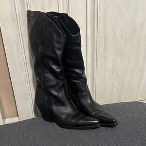 Sam Edelman cowboy Black Leather Women's Boots